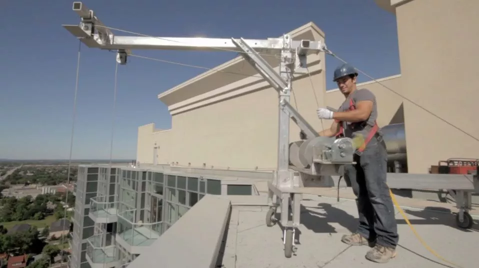 SAM's rooftop-mounted rigging system