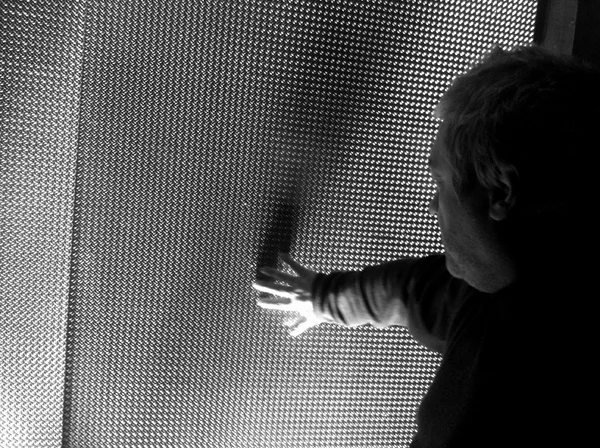 LED bars which are recessed into the floor, bounce off the aluminum panels on the interior walls
