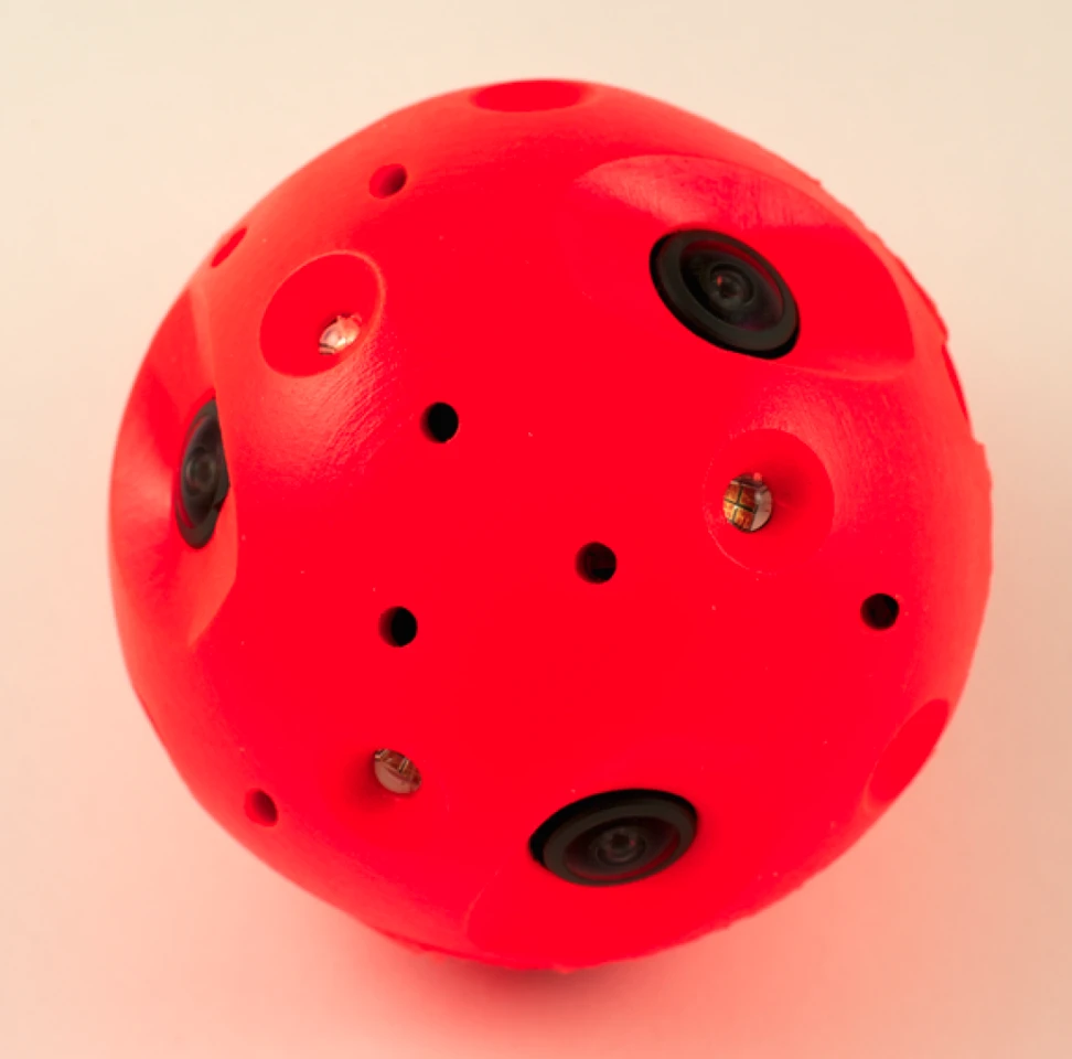 The ball is the same size as a softball