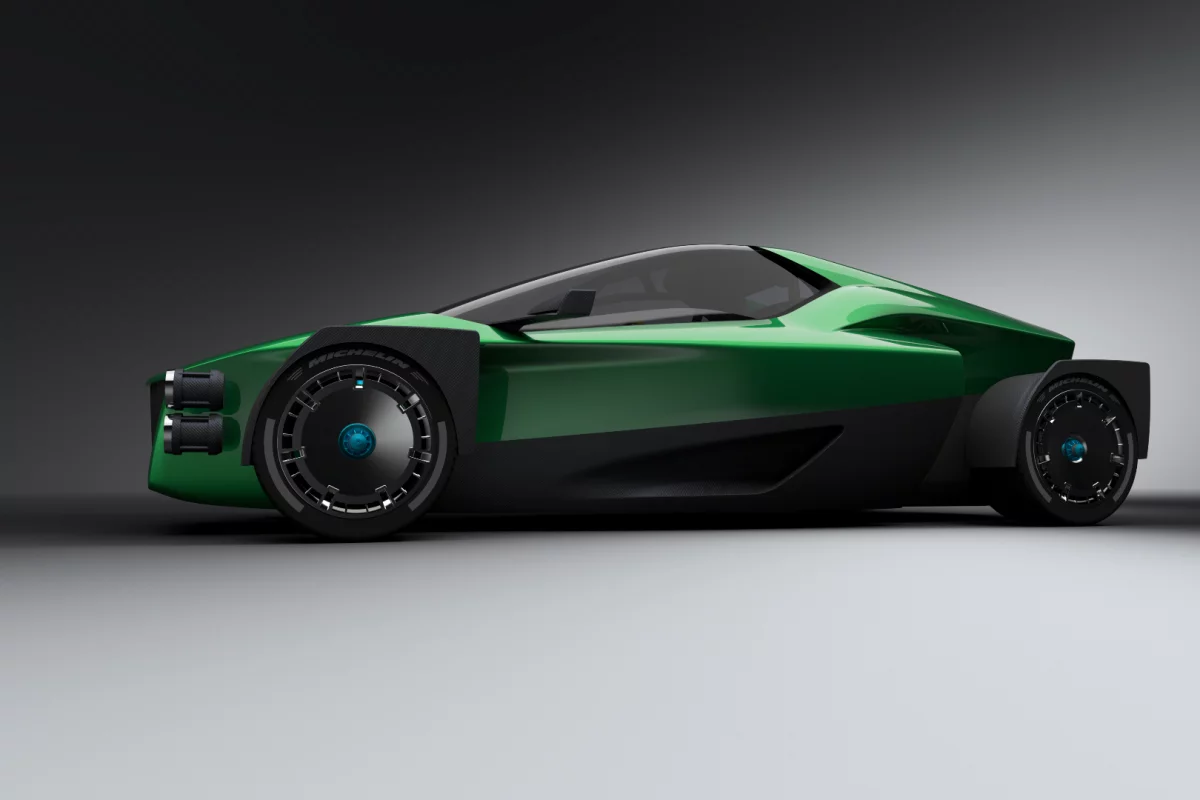 Xing Mobility's 1,000-kilowatt (1,341-hp) electric on-road/off-road supercar called the Miss R