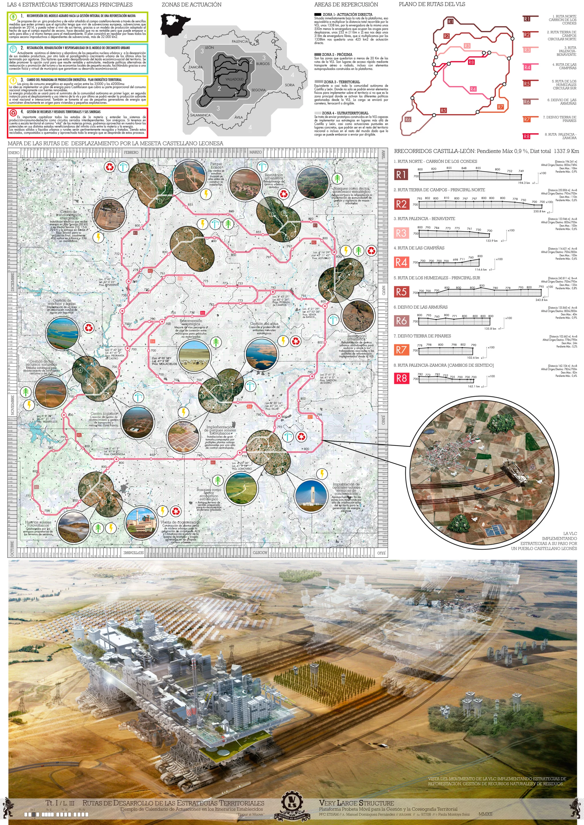 Domínguez points out that much of it has been available since the 1960s: "open-air mining machinery, shipyard installations, logistic and management in super-ports and super vessels, big scale infrastructures and transport, space technology, [and] eco-villages" (Image CC BY-SA Manuel Dominguez)