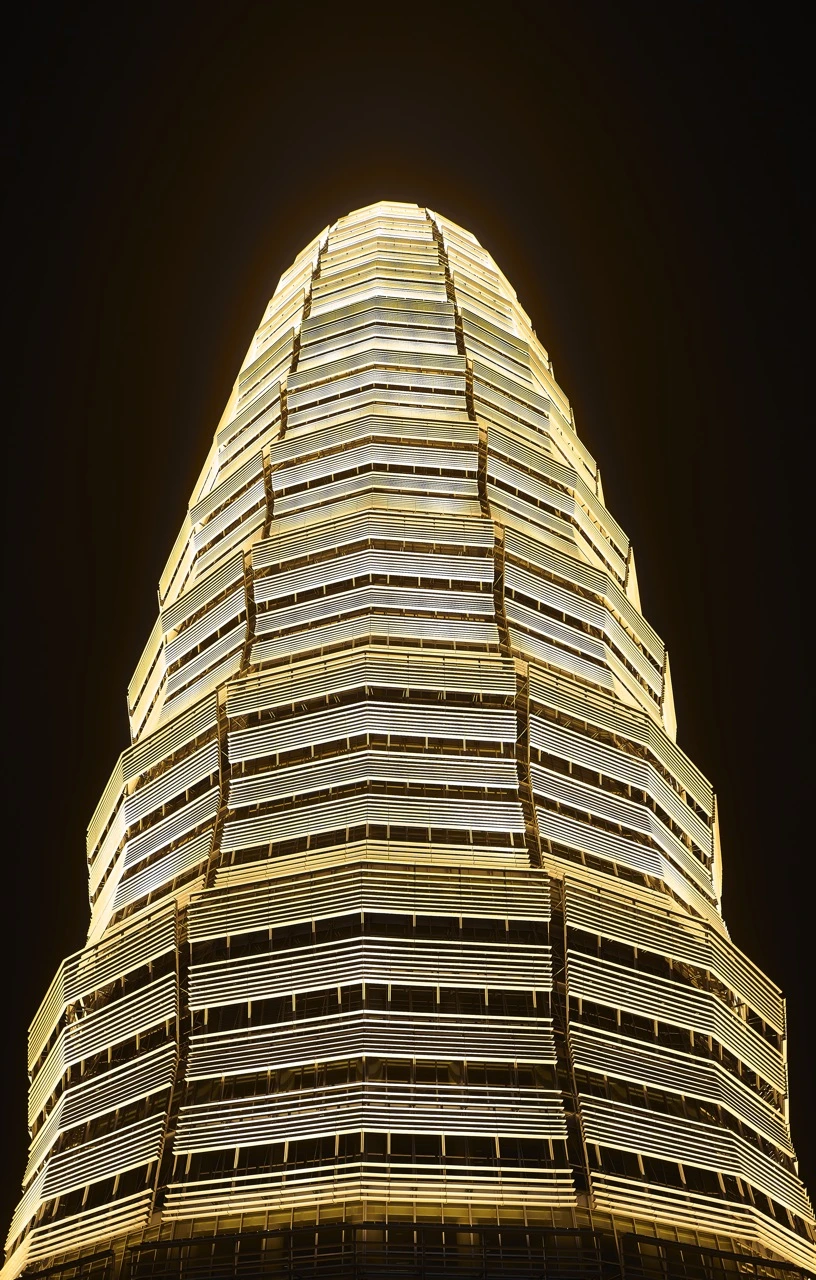 The 280-m (920-ft) tall building contains offices at the lower flowers with a 416-room hotel above (Photo: SOM)