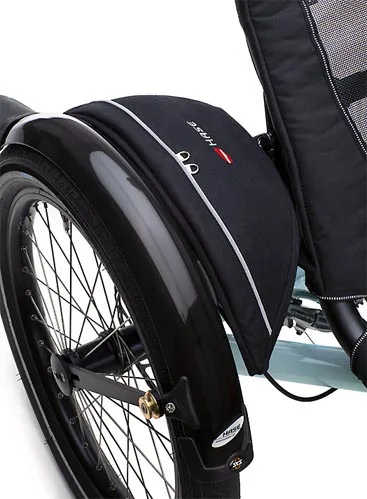 An optional fender bag for the KLIMAX trike