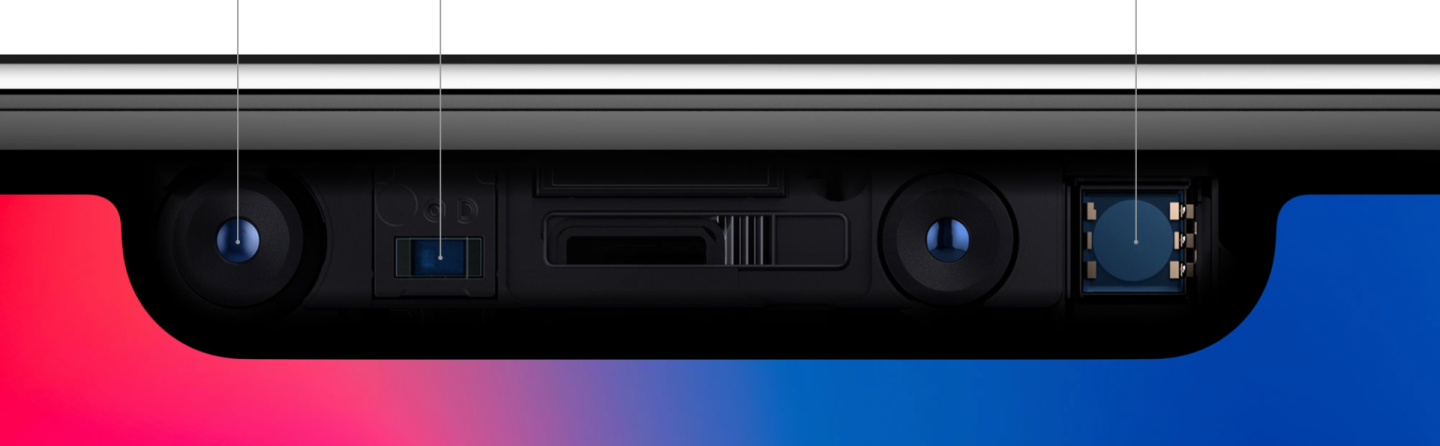 The front camera on the phone holds a variety of sophisticated sensors