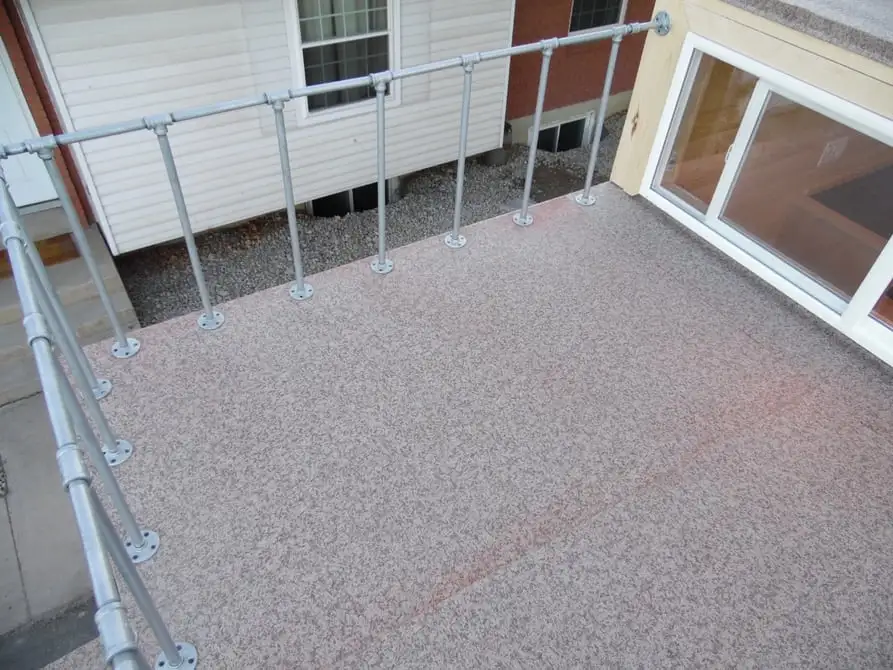The Man Cave's upstairs balcony can be reached via exterior stairs