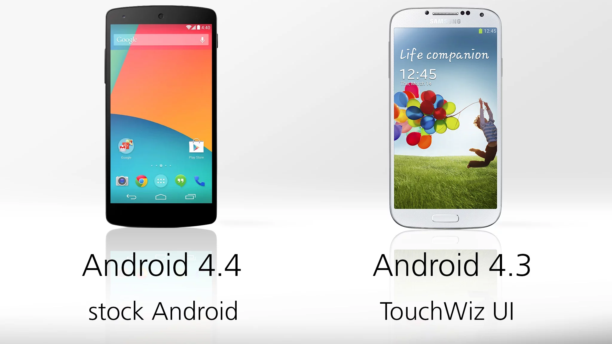 The Nexus 5 launches with the new version of Android, 4.4 KitKat