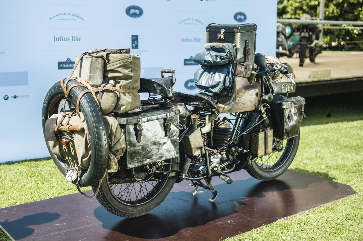 Yet another indication of the "outside the square" thinking which makes the Concours d'Elegenza and Concours di Motociclette at Villa d'Este so special was this somewhat unconventional "Best of Show" motorcycle. It's a 6 hp Puch 250cc two-stroke single built in 1933. Presented by Italian motorcycle collector Max Reisch, the bike was used by his father, Peter Reisch, to ride from Vienna to Mumbai in 1933. Reisch and pillion passenger Herbert Tichy covered 13,000 kilometers, crossing the Balkans, Turkey, Syria, Iraq, Persia and Baluchistan on the way to India, with the trip documented in a book entitled India: The Shimmering Dream. The bike has been maintained as it finished the journey and tells many a tale just looking at it.