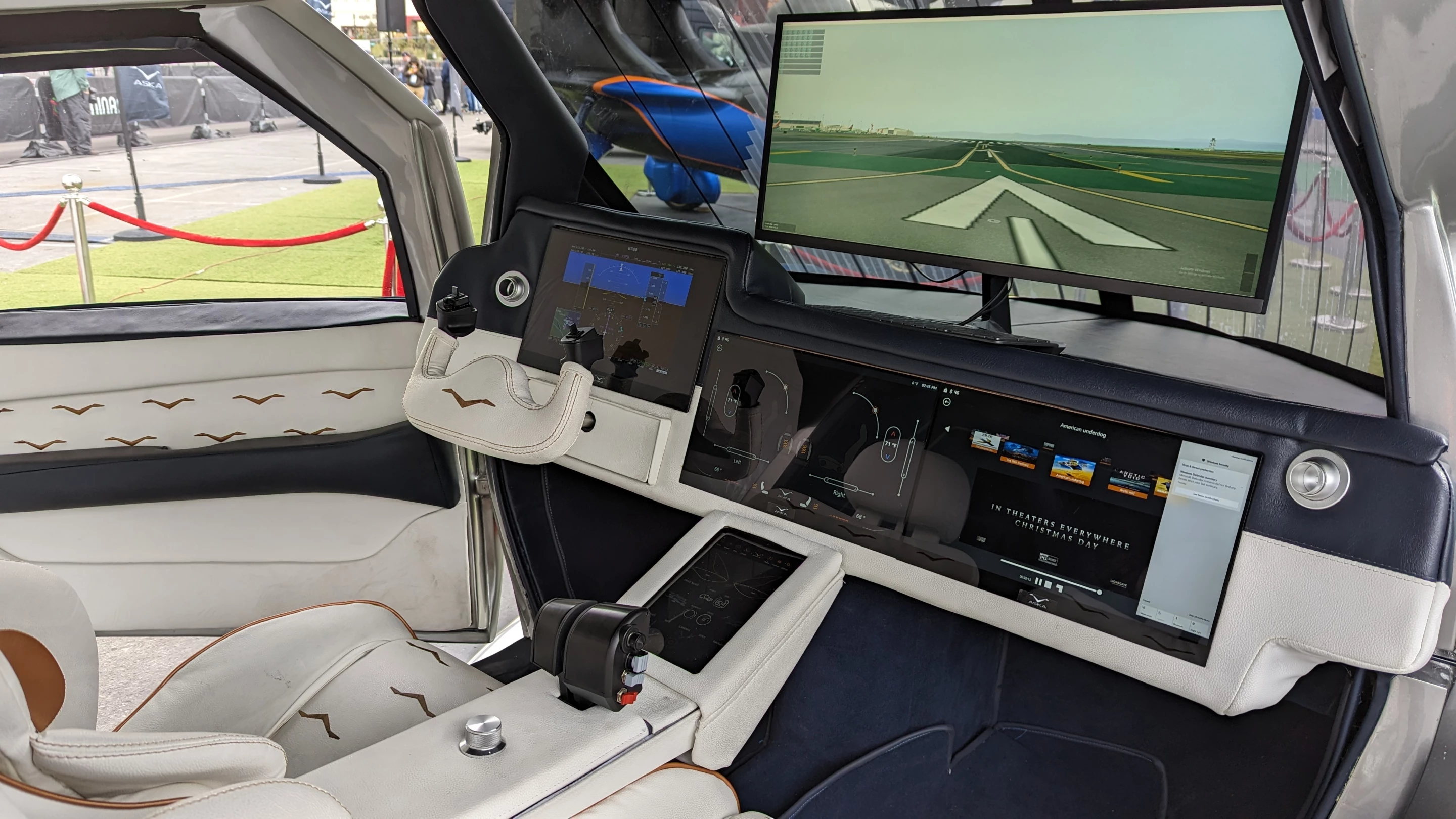 The simulator represents the form that the A5’s cockpit should take for its targeted 2026 launch