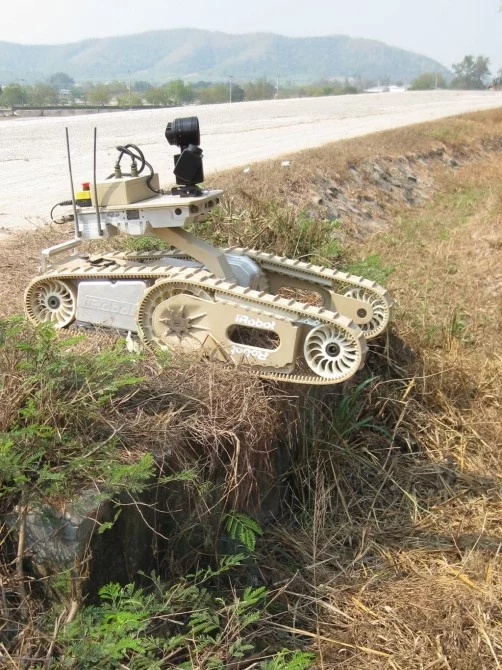 The iRobot Warrior 700 can climb a 60-degree slope and traverse a 24in (61cm)