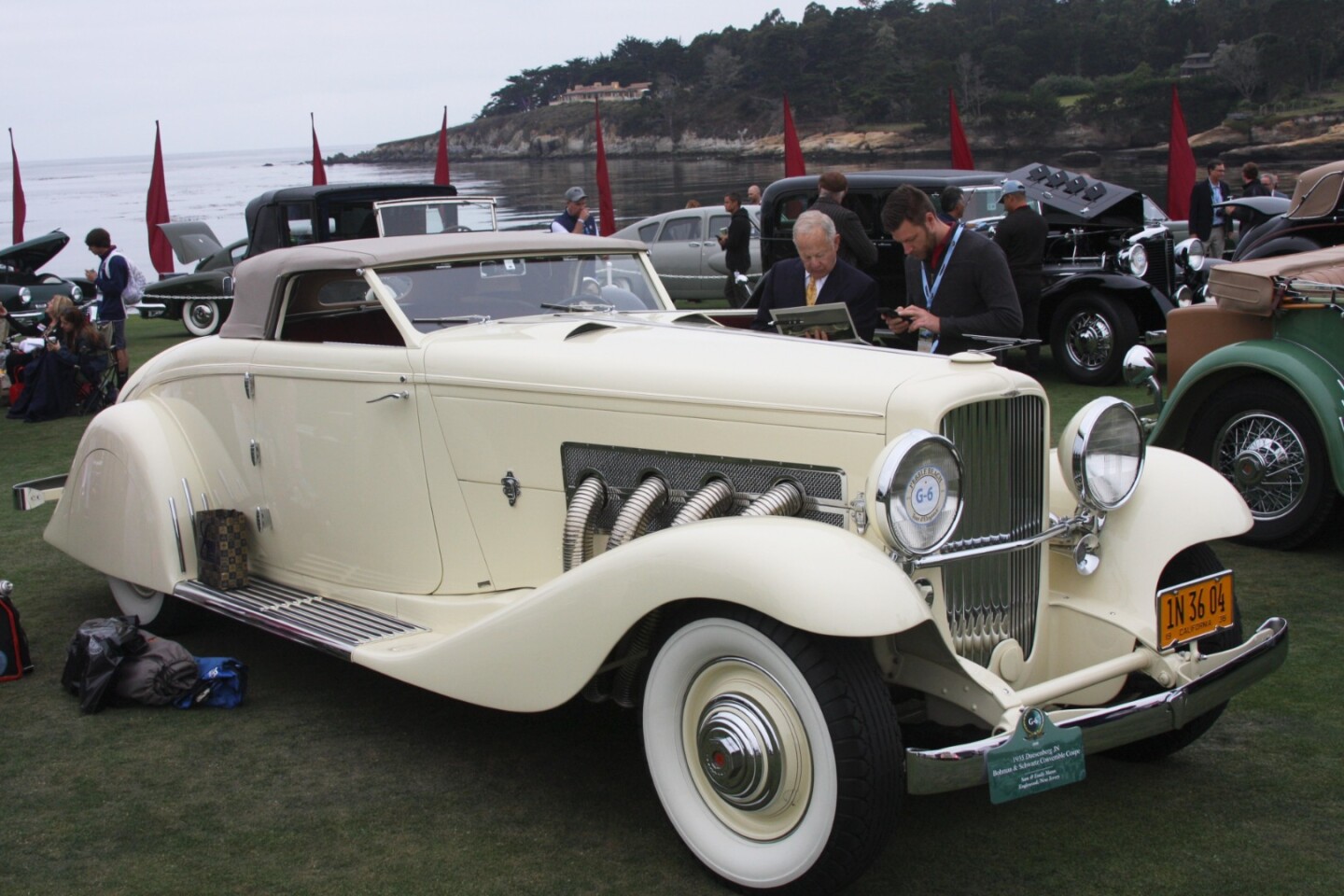 Second in Class G (Duesenberg) was this 1935 Duesenberg JN Bohman & Schwartz Convertible Coupe, owned by Sam & Emily Mann, Englewood, New Jersey