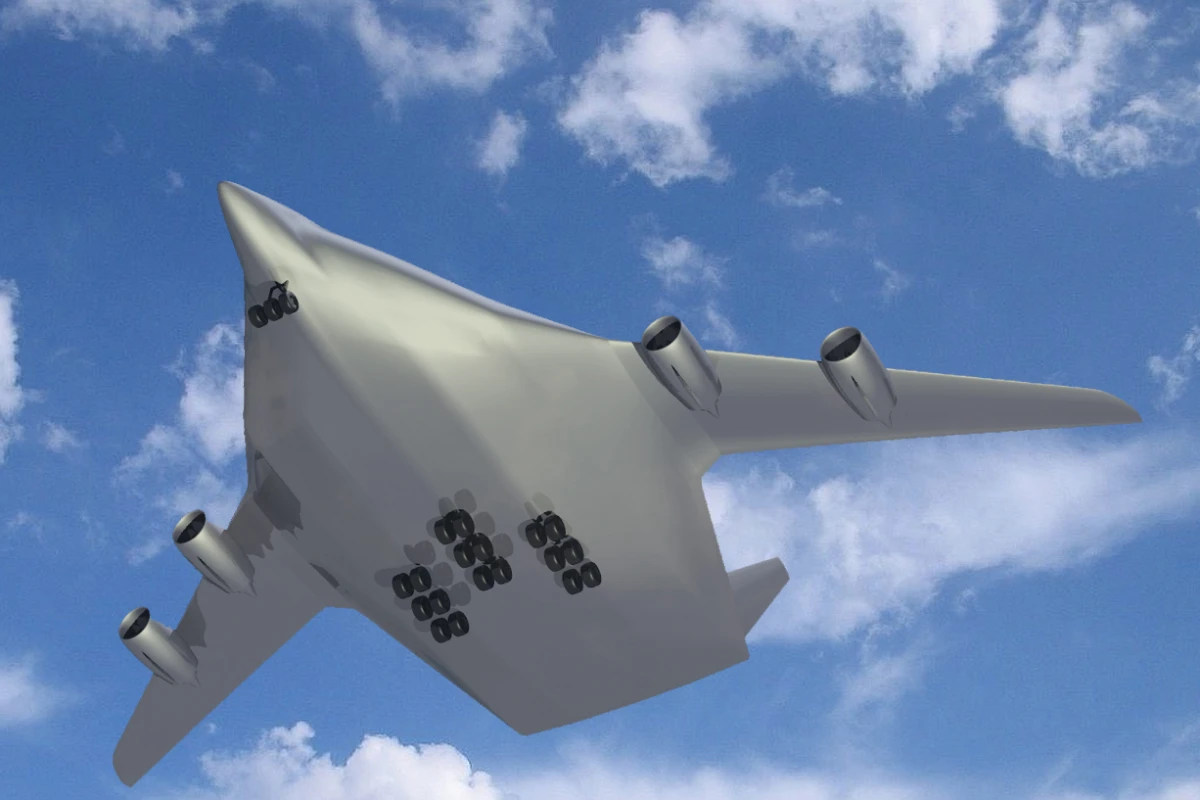 The flying wing configuration simulated by ATTAS as part of the NACRE project (Image: DLR/NACRE)