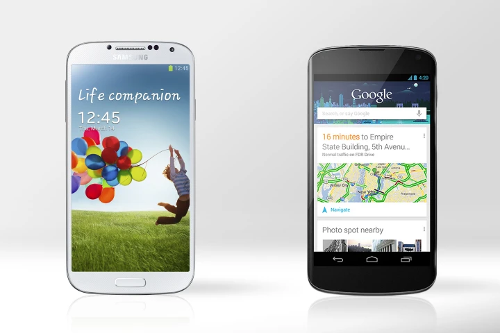 Gizmag compares the specs and features of the Samsung Galaxy S4 and LG Nexus 4