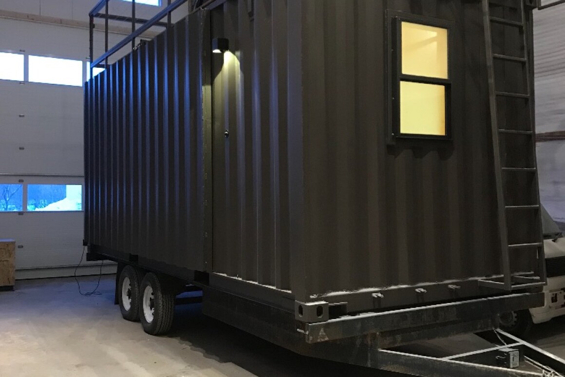 Shipping Container Trailer >> Shipping Container Based Tiny House Can Be Towed Or Stowed Shipping Container Trailer >> Shipping Container Based Tiny House Can Be Towed Or Stowed