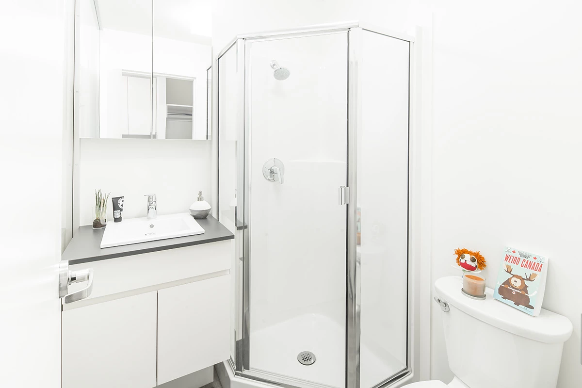 Each Nano suite will have a bathroom with a shower, sink and toilet