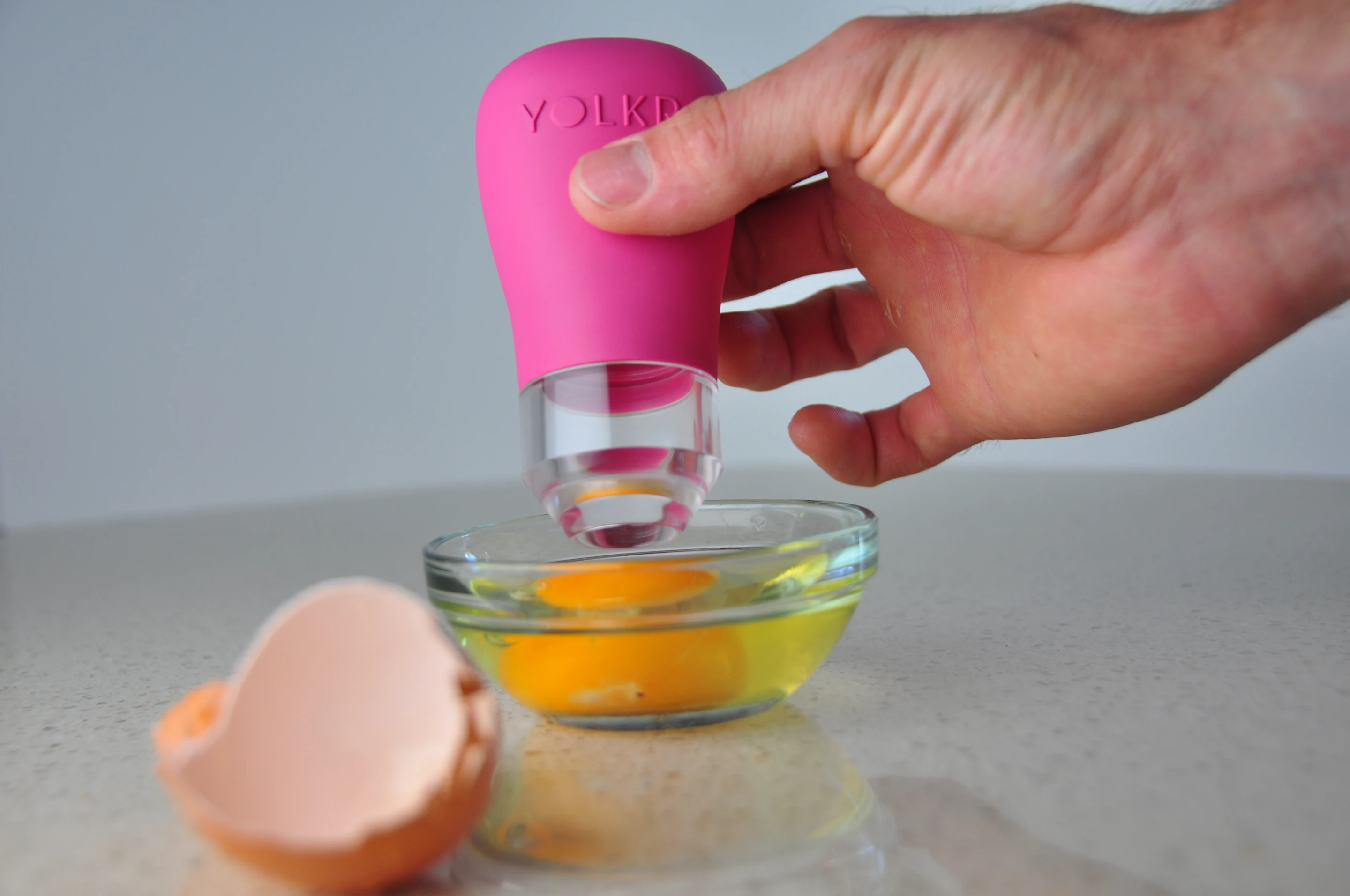 The Yolkr is made from dishwasher- and food-safe materials