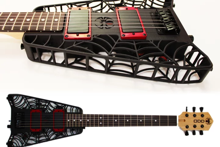 Olaf Diegel has created a range of guitars with 3D printed bodies, which will be made available in June