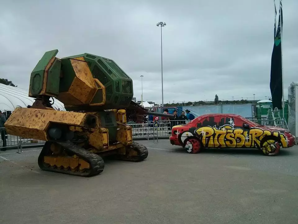 Megabot's debut at Maker Faire 2015