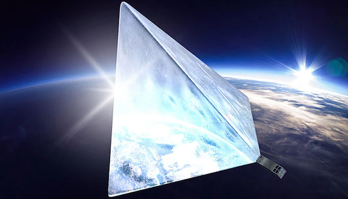 An artist's rendition of Mayak, a Russian CubeSat that may soon become one of the brightest objects in the night sky