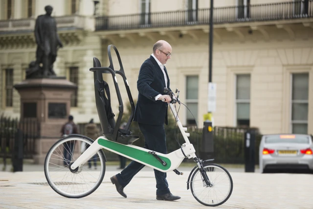 Crispin Sinclair with the Babel Bike