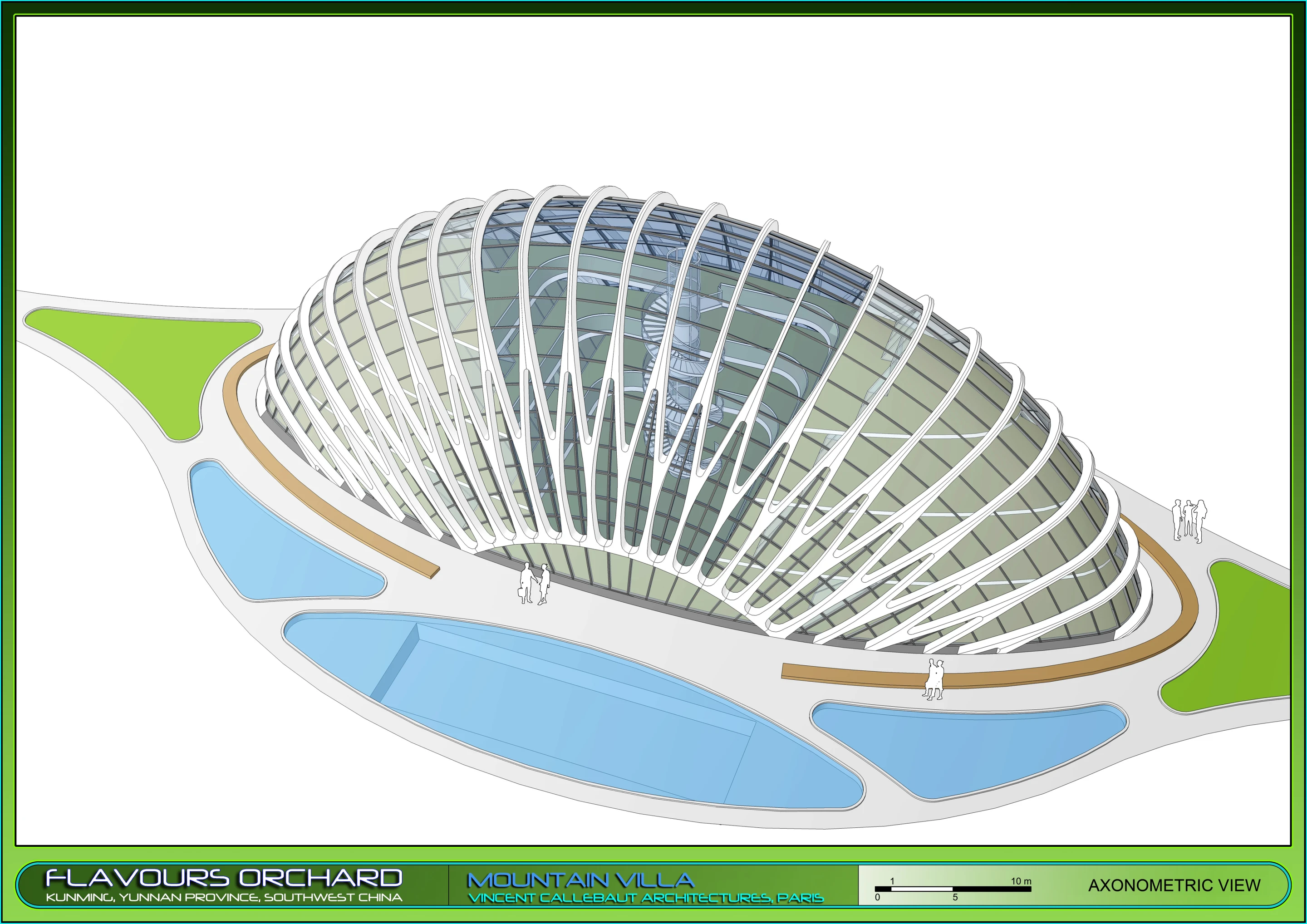 Mountain Villa axonometric view 4 (Image: Vincent Callebaut Architectures)