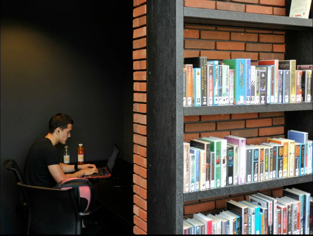One of the library's study nooks allows patrons to get away from the hustle and bustle of Book Mountain (Photo courtesy of MVRDV/Jeroen Musch)