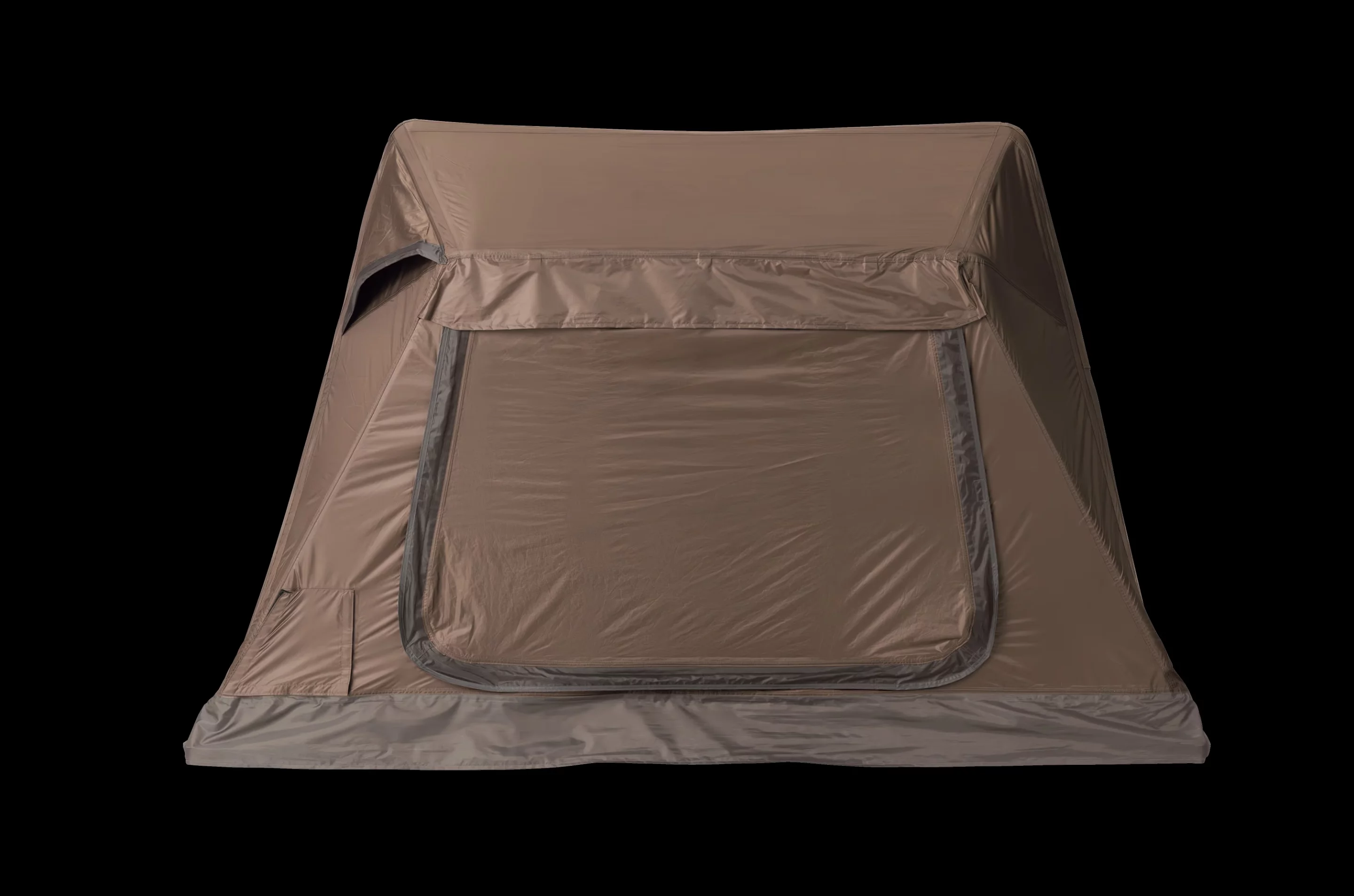 The Field Rise has entry doors on either side that can be battened down with weatherproof shades