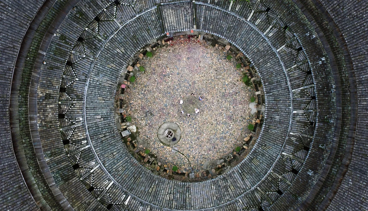 Guangdong's largest Hakka Wai Long House, a unique Chinese residential structure built in the 1600s. This drone shot made the top ten of the Popular Prize in SkyPixel's 2017 Photo Contest