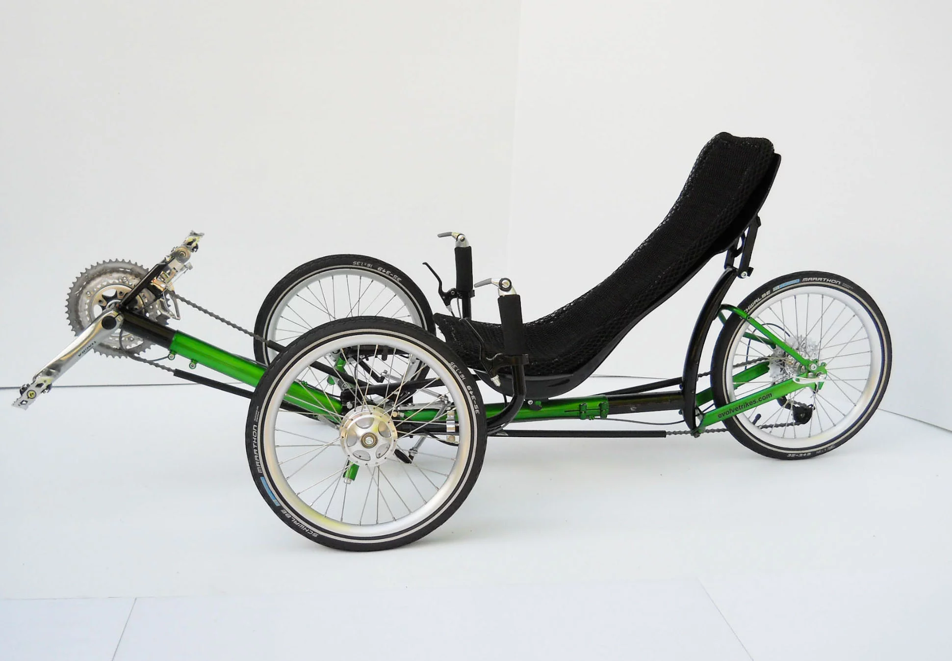 The Evolve recumbent trike reportedly folds up very small, very fast