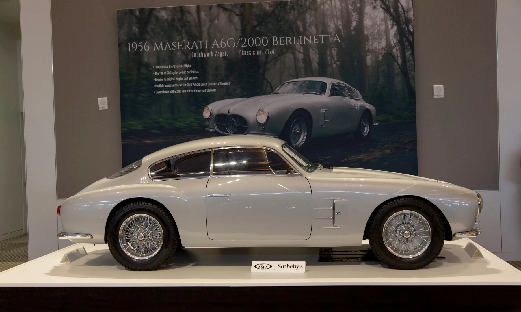 2018 Monterey Car Week Auction Report | 1956 Maserati A6G/2000 Berlinetta Zagato | Sold For $4,515,000 | Estimate: from $4,250,000 to $5,250,000 | Auction: RM-Sothebys | Lot 234 | Official Description