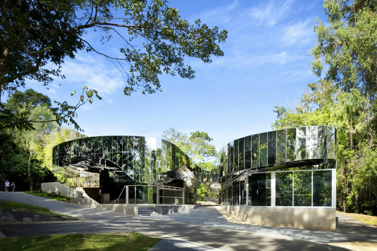 Charles Wright Architects have created a unique visitor center in Cairns, Queensland which was inspired by the science-fiction film Predator