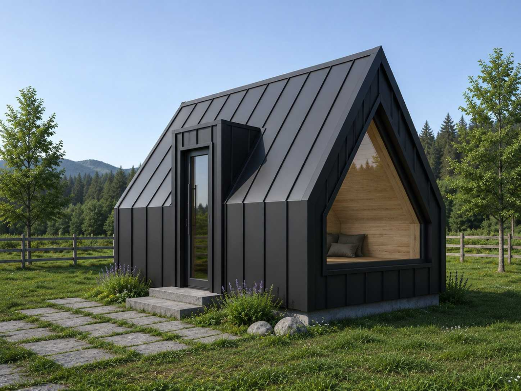Compact A-frame tiny house makes room for a few home comforts