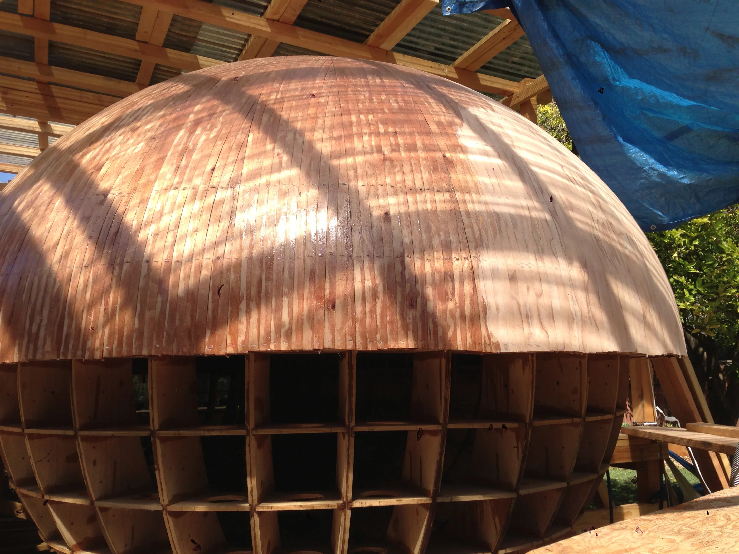 Up to eight hours a day have been spent on the Tsunamiball's construction (Photo: Chris Robinson)