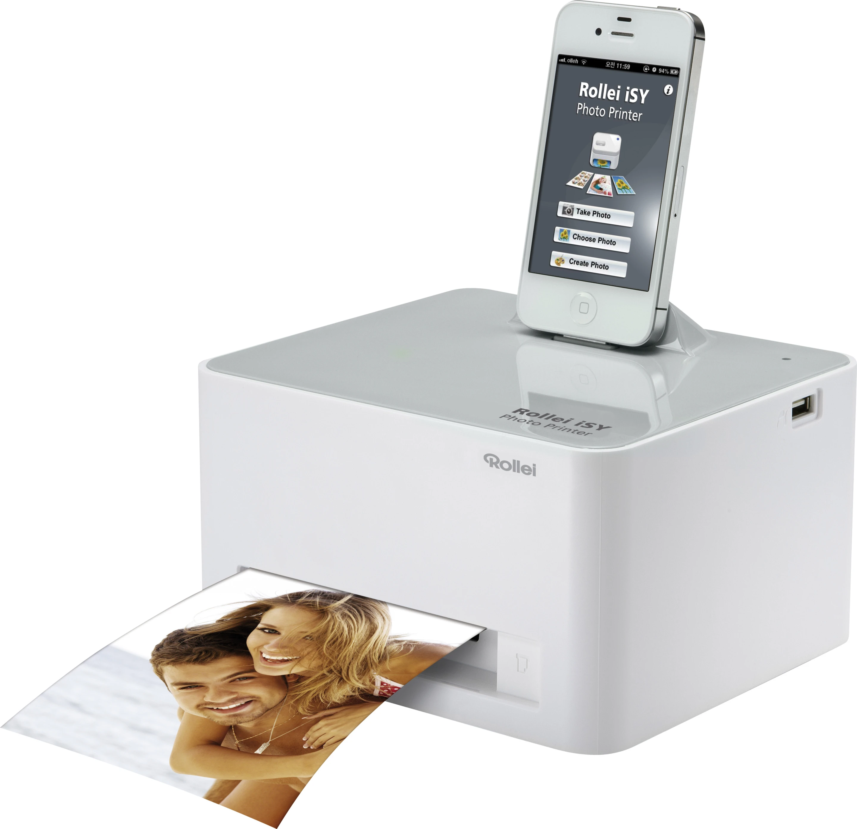 Forgoing physical buttons, the Rollei iSY Photo Printers are controlled using the Rollei Photo App (iOS or Android)