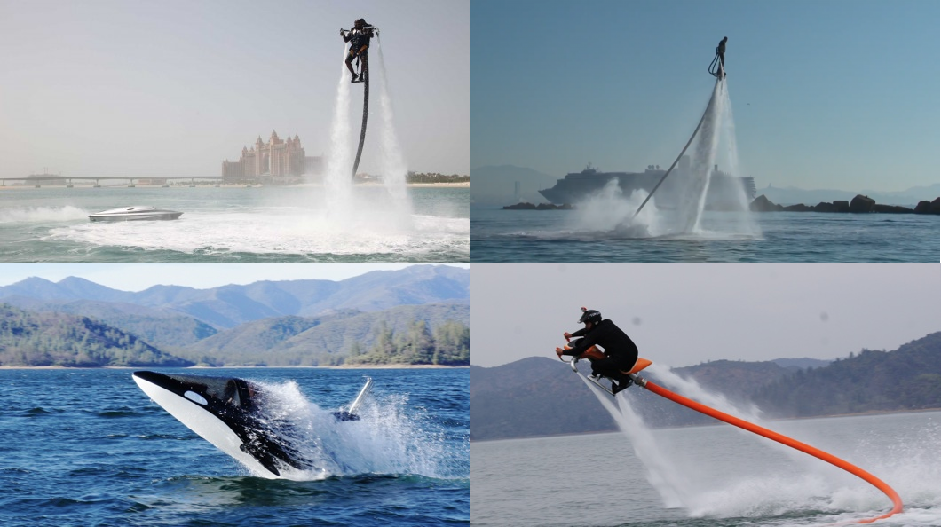 The Jetovator flying water bike adds momentum to the "firehose" market