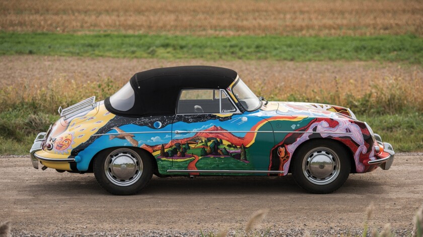 Janis Joplin's psychedelic 1964 Porsche 356C SC Cabriolet was expected to sell for between $400,000 and $600,000, but fetched $1.7 million to set a record for the Porsche 356.