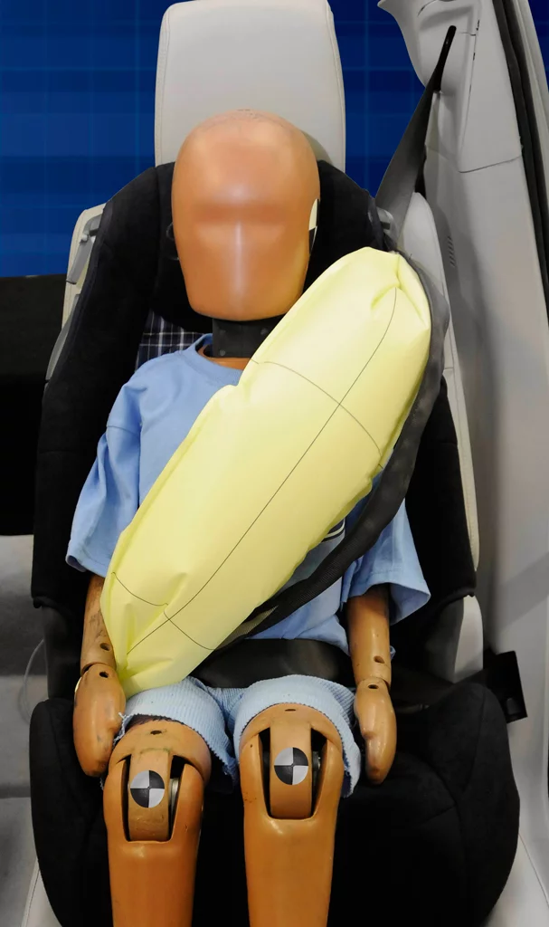 An inflated seat belt