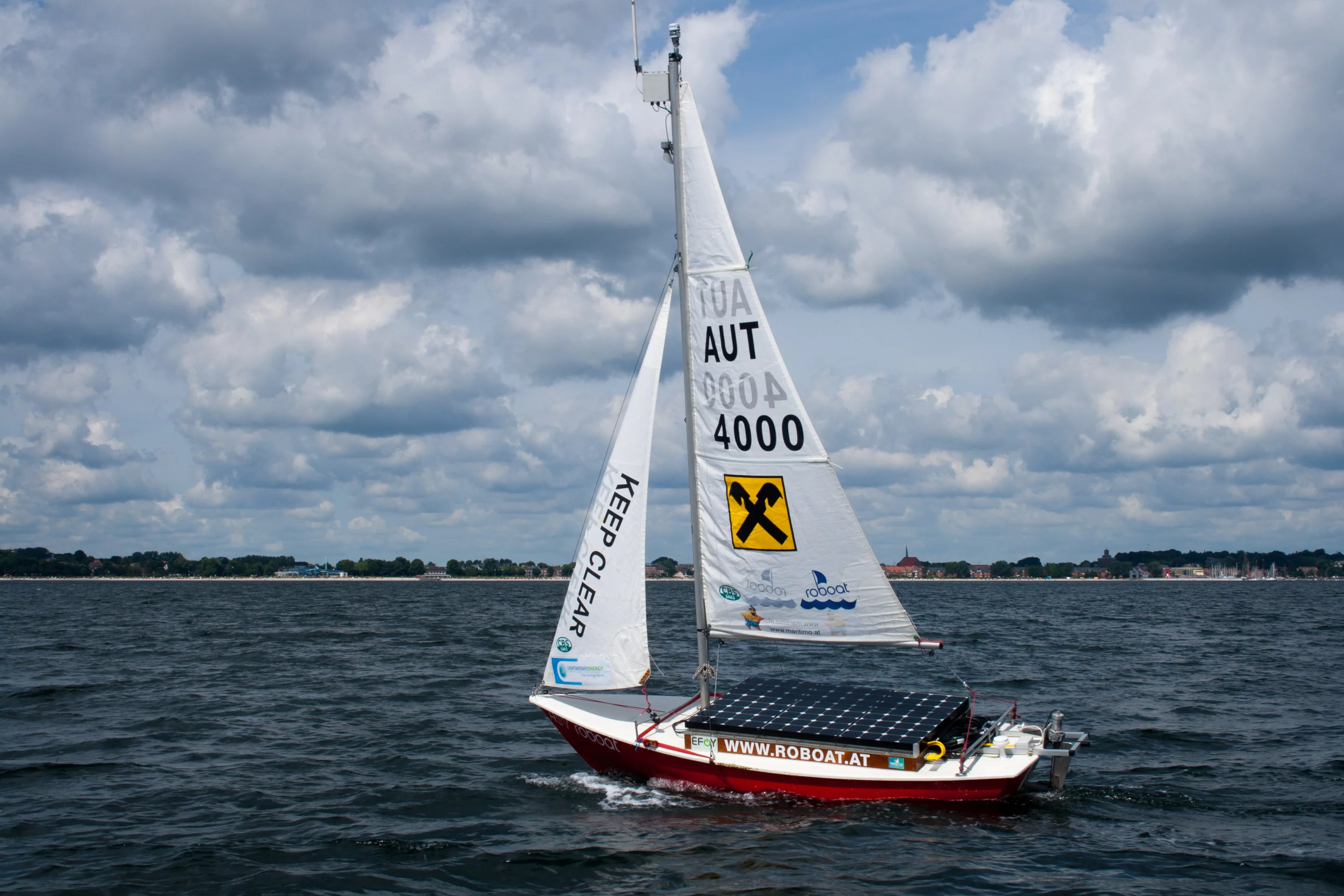 The ASV Roboat that will attempt to set a world record while conducting a study of the endangered harbor porpoise in the Baltic Sea