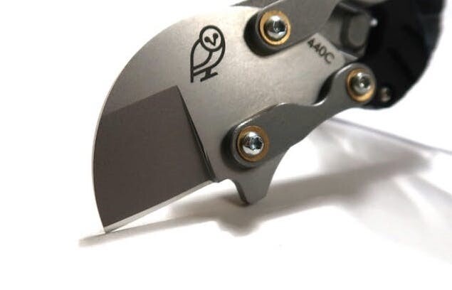 The Eclipse knife has a Wharncliffe-style blade made from heat-treated stainless steel