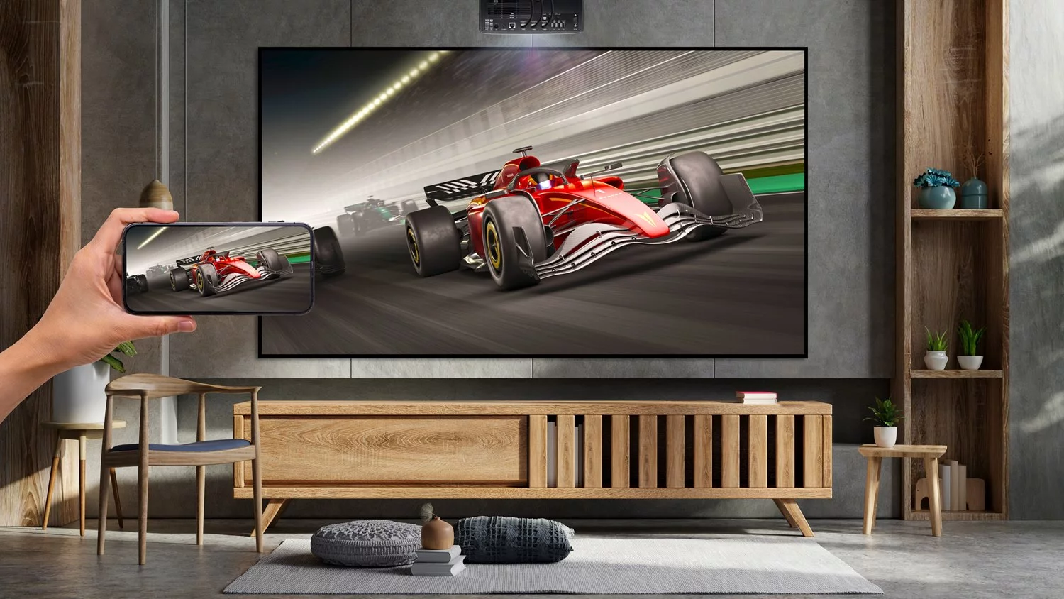 Though not a smart projector, the UHZ58LV supports screen mirroring