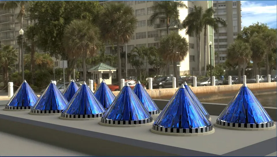 V3Solar has developed a cone-shaped solar energy harvester that is claimed to generate over 20 times more electricity than a flat panel thanks to a combination of concentrating lenses, dynamic spin, conical shape, and advanced electronics