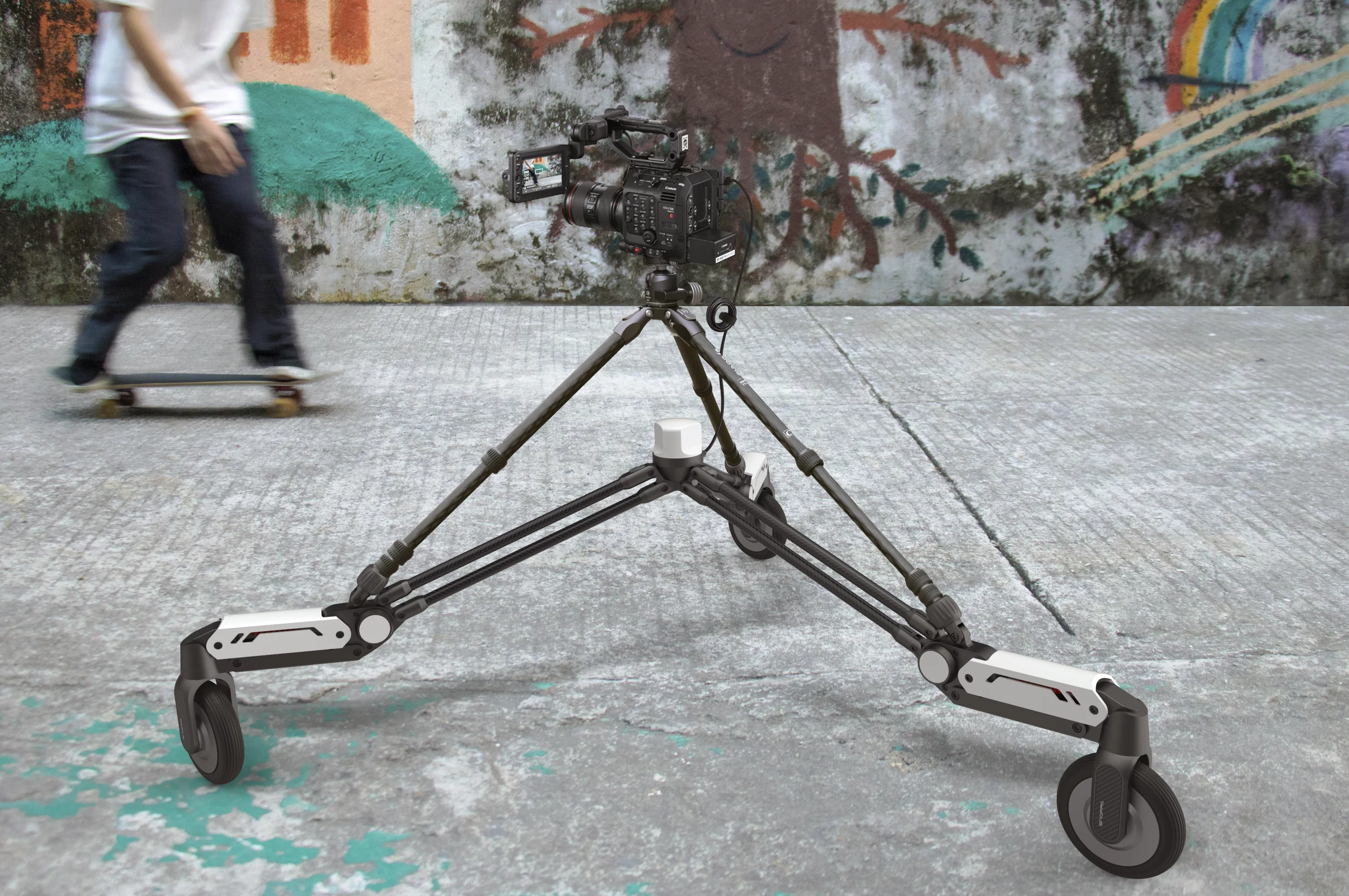 Removing the tripod post allows mid-level shots, or you can also install it upside down to capture action at the ground level