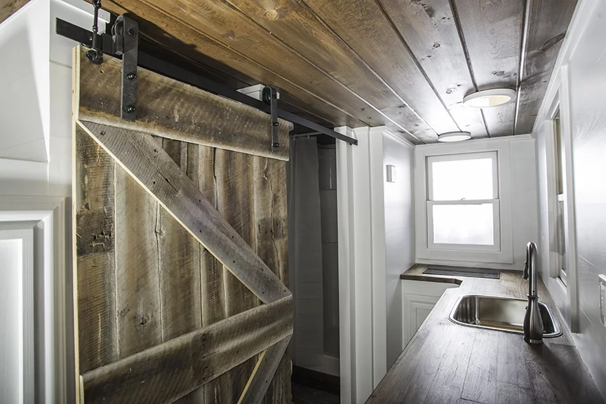 Despite the snug size, the interior is pretty well kitted out ... for a tiny house at least