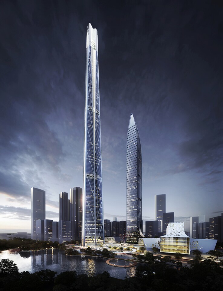A flyover would potentially be link the tower to another nearby planned megatall skyscraper