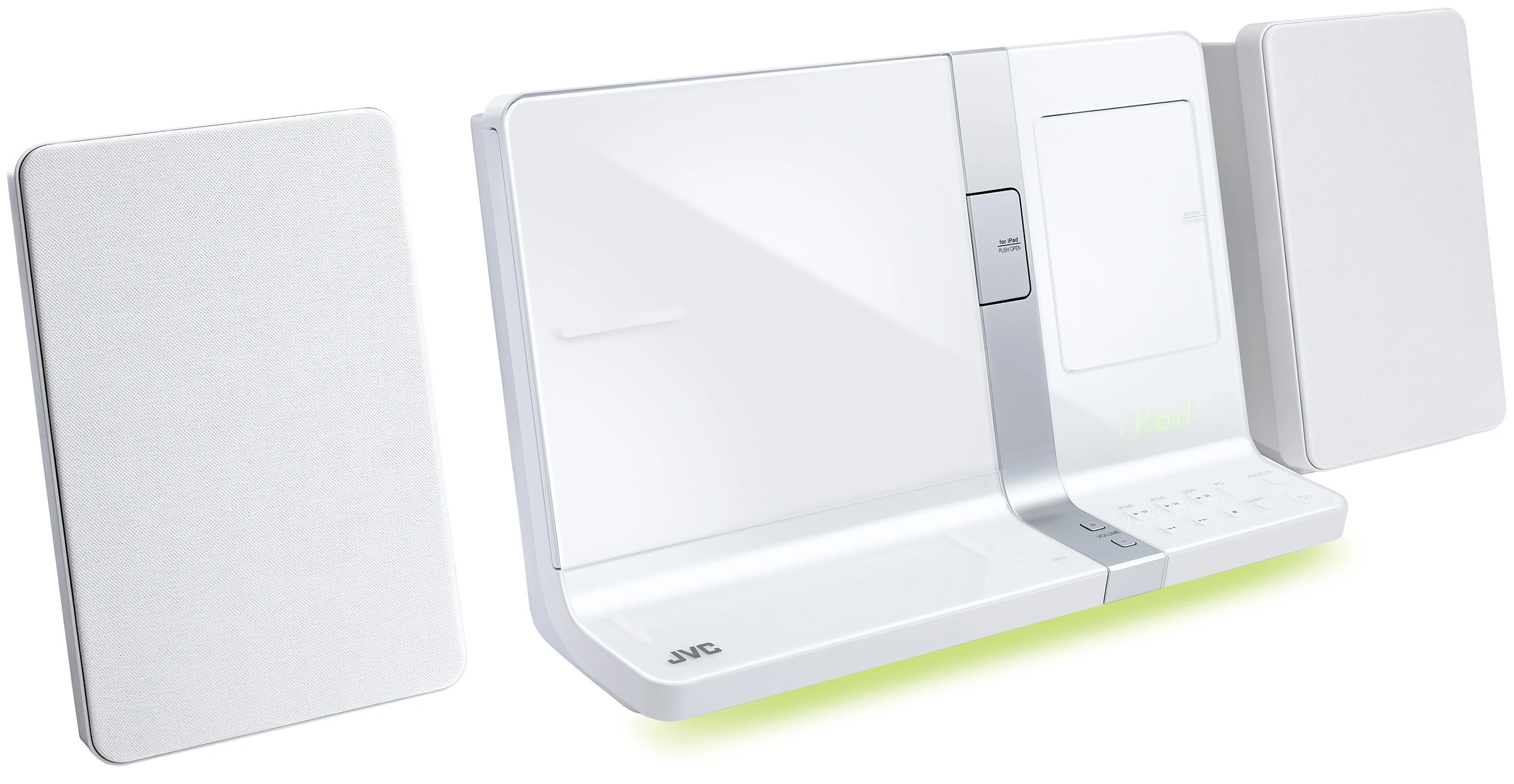 Each docking component lies flush with the housing when not in use