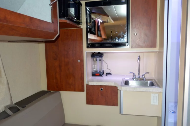 The ADAK Trailer can be equipped with indoor or outdoor kitchens (Photo: C.C. Weiss/Gizmag)