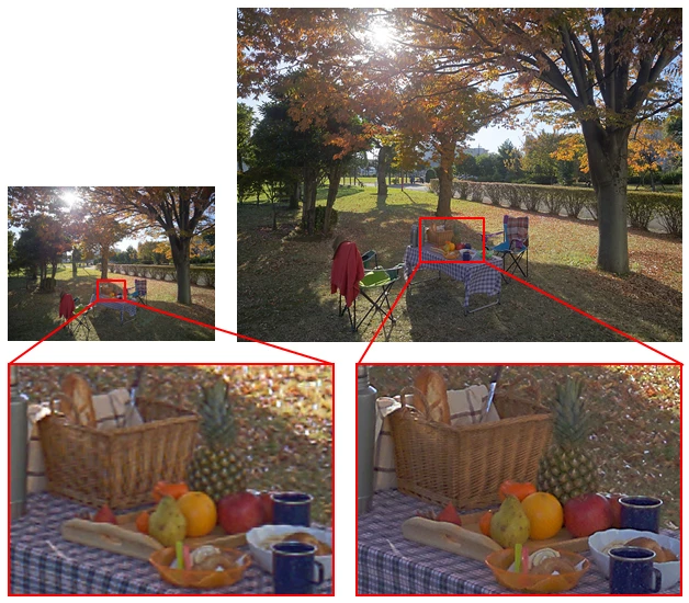 The HDR imaging sample from the Sony Exmor RS IMX230 (right) shows its improved performance over the IMX135