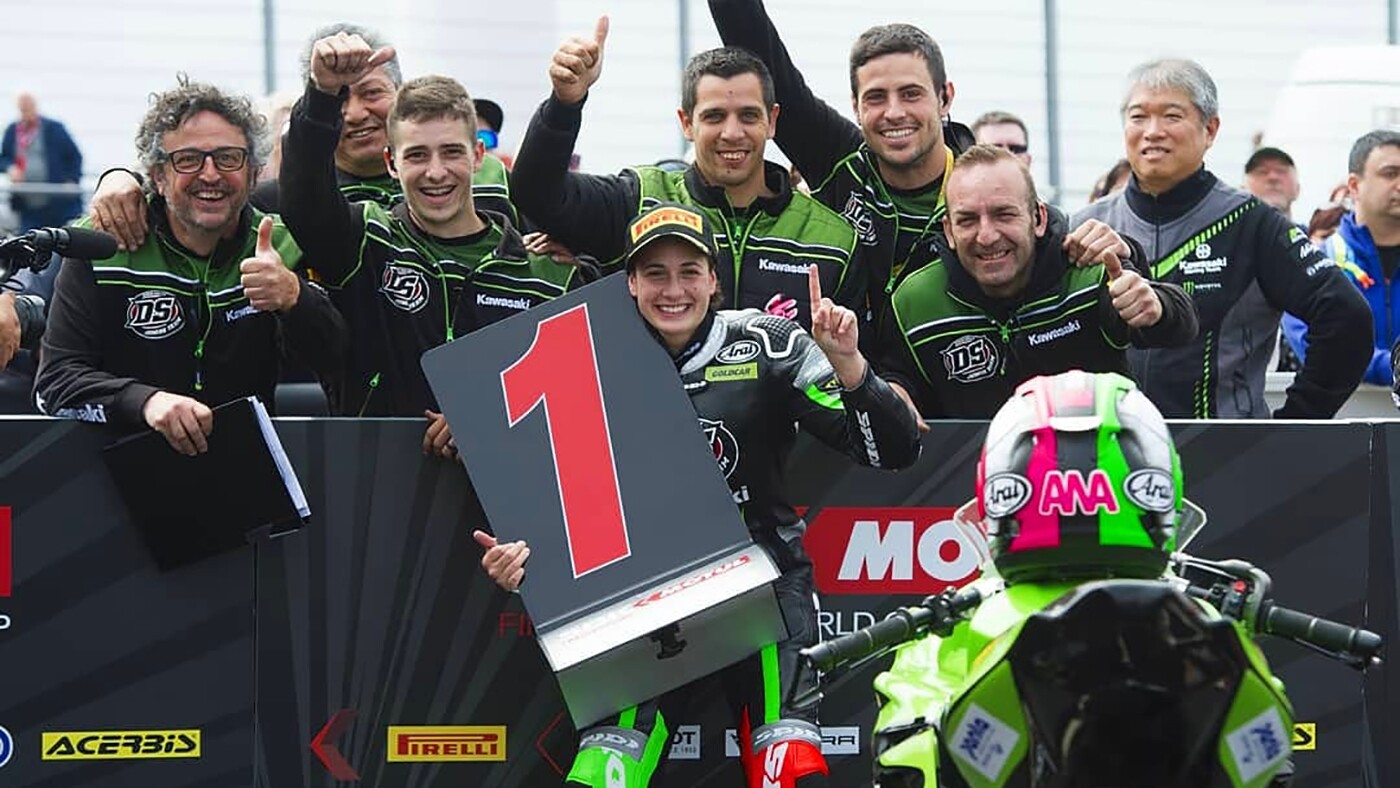 Anna Carrasco: First female world motorcycle champion ever! Magny Cours, France, September 30, 2018