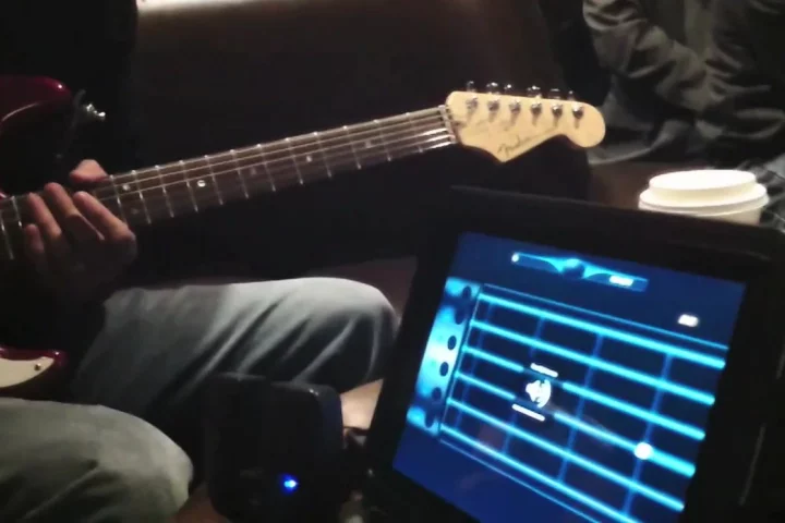 Rock Prodigy is an interactive teaching app for iDevices that offers a quick way to learn, brush up on or hone guitar skills using a real instrument and original recordings