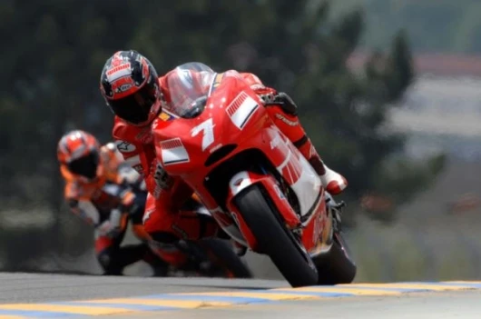 Carlos Checa had a luckless afternoon, he was the innocent victim of a first-lap melee, after he had run 0.6 seconds faster than the next man in this morning's warm-up.