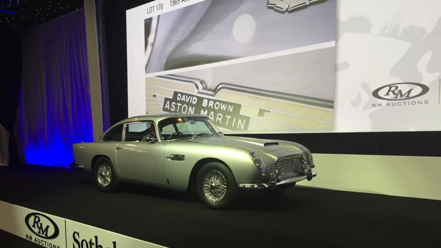 Anyone with refined petroleum running through their veins will recognise the silver Aston Martin DB5 as one of the most successful celluloid product placements in history, with all the right brand values emphasised in the James Bond film Goldfinger. This DB5 is one of the 65 DB5 Vantages produced with the higher 390 horsepower engine, and one of approximately 40 produced as a right-hand drive model. Though its history is not well recorded, this 1965 Aston Martin DB5 Vantage spent most of its existence in Germany, and was sold in highly original condition for £784,000 ($1,197,915)